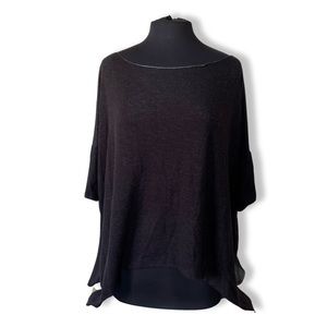 Willows Flowy Oversized Dark Gray Shirt size S